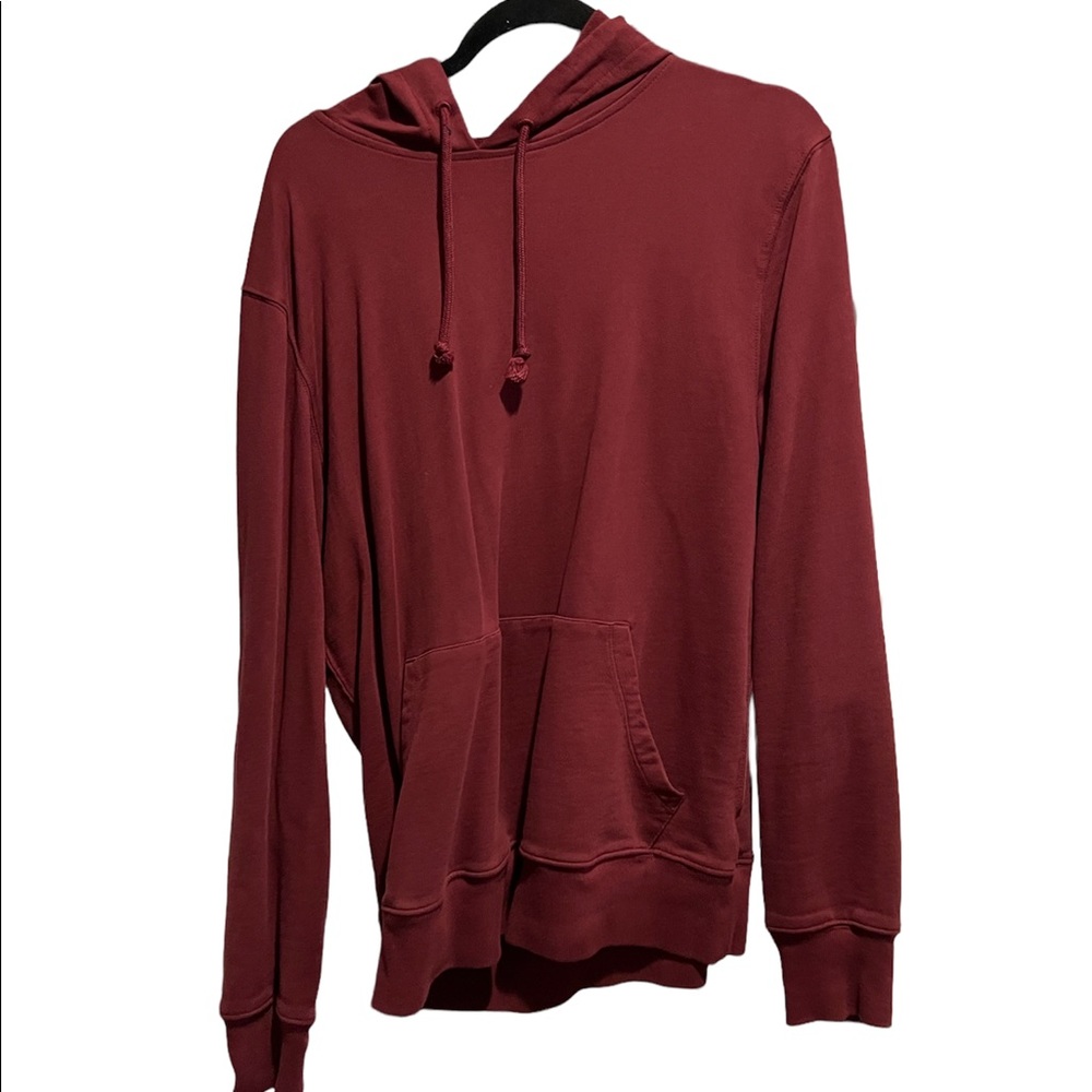 J. Crew Fleece Hoodie Crimson L